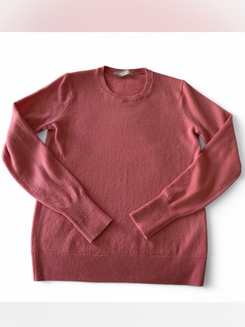 Everlane Cashmere Crewneck Sweater in Coral/Warm Pink/Salmon (XS)